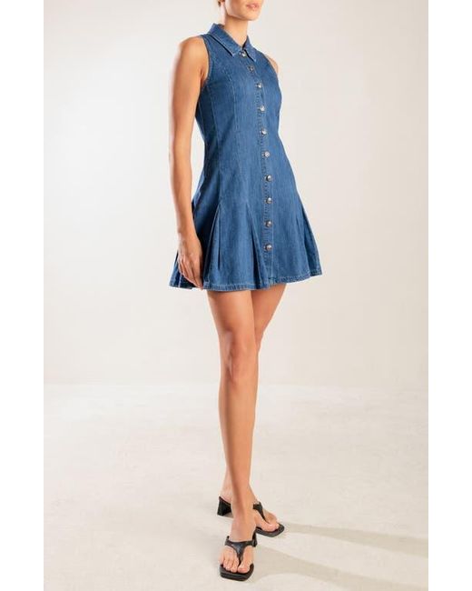 FREEMARKET Blue Sleeveless Denim Minidress