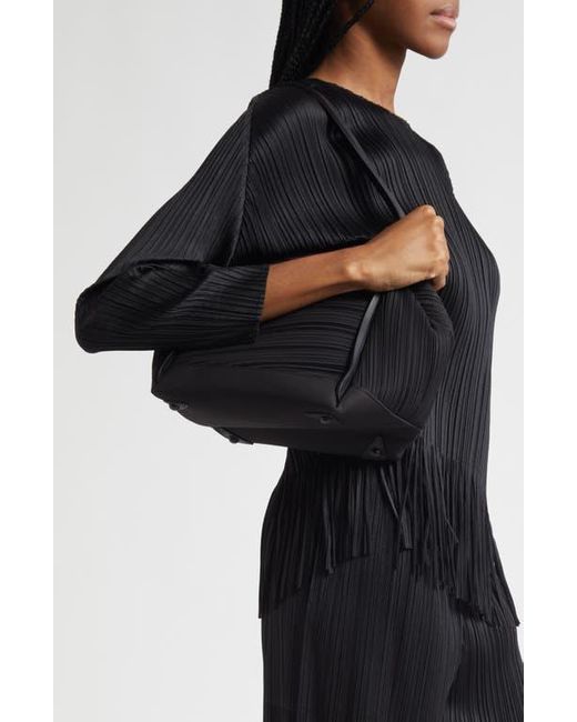 Pleats Please Issey Miyake Black Bias Pleated Handbag