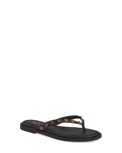Rag & Bone Black Cabochon Gia Flip Flop