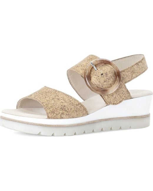 Gabor Metallic 64.645 Platform Wedge Sandal