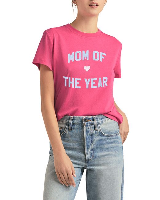 FAVORITE DAUGHTER Pink Mom Of The Year Graphic T-shirt
