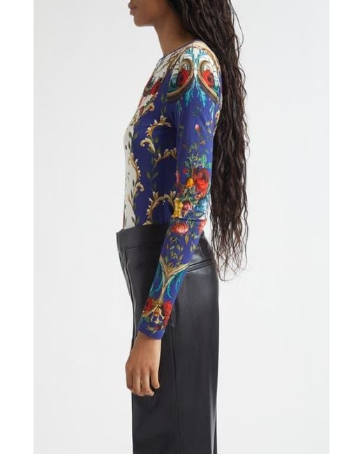 Alice + Olivia Black Delaina Long Sleeve Top