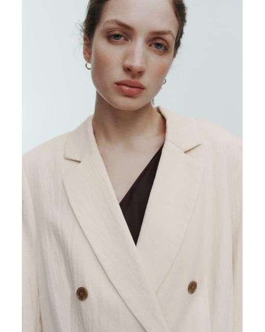 H&M Natural Double-Breasted Blazer