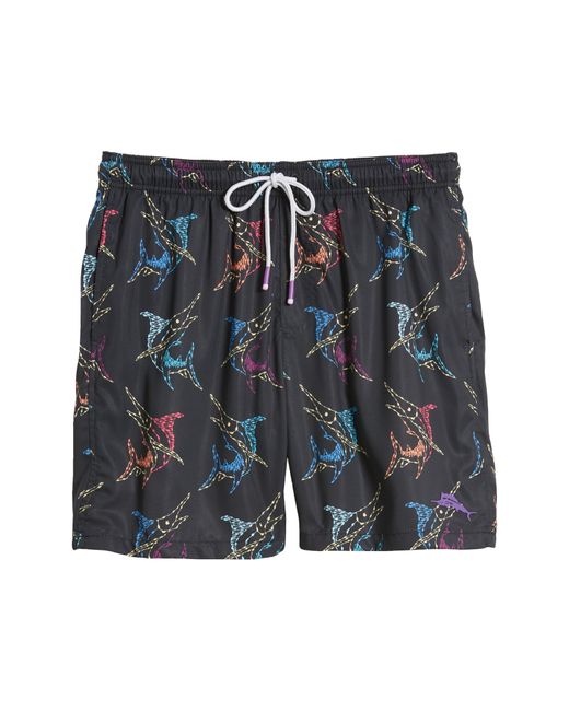 Tommy Bahama Black Naples Spotted At Sea Swim Trunks for men