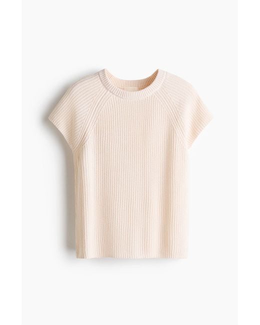 H&M White Knitted Top