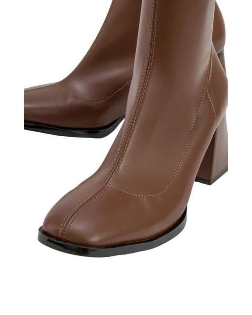 Prologue Shoes Brown Plesa Chunky Heel Boot