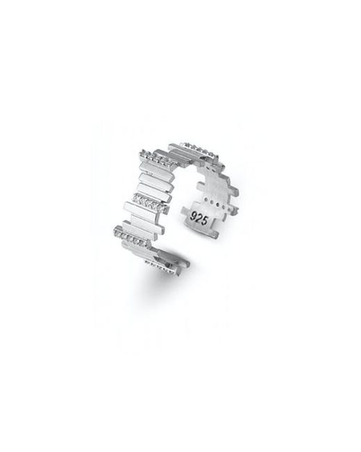 Spero London Metallic New Multiple Bar Sterling Ring