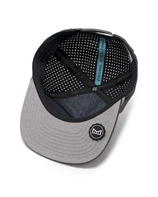 Melin Black Coronado Brick Hydro Performance Snapback Hat for men