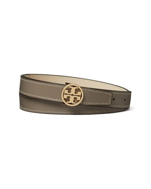Tory Burch Natural 1-Inch Miller Reversible Leather Belt