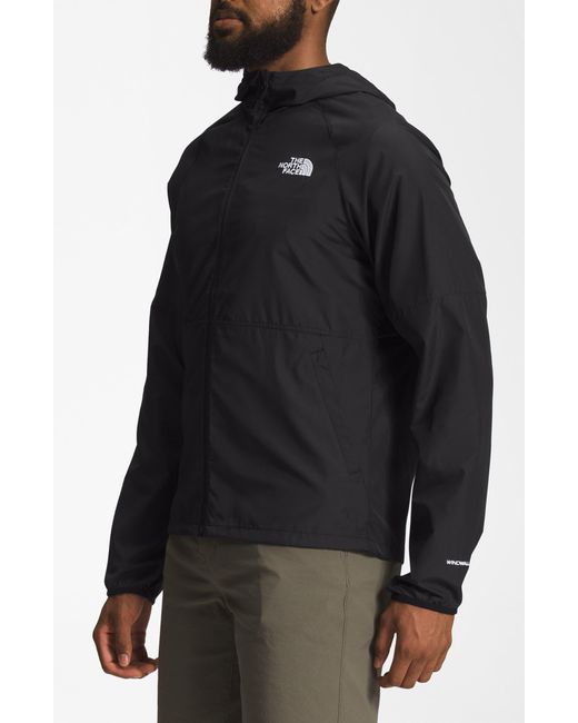 The North Face Black Flyweight Wind Resistant Zip Hoodie for men