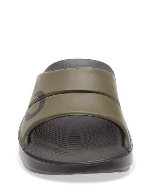 OOFOS Gray Ooahh Sport Slide Sandal for men