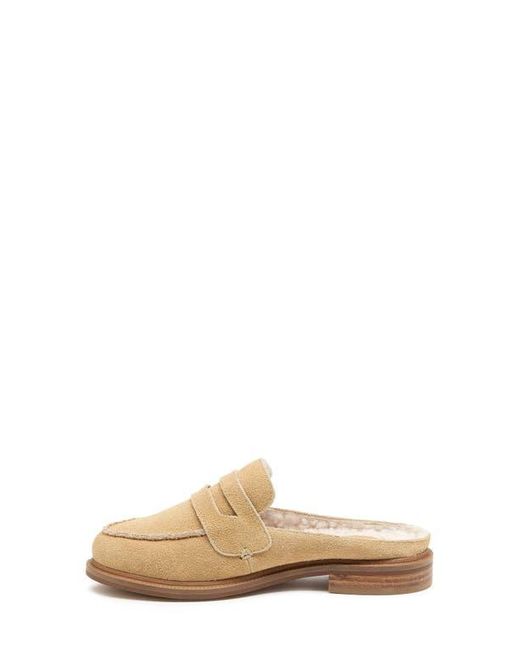 Kelsi Dagger Brooklyn Natural Lock Faux Shearling Lined Mule