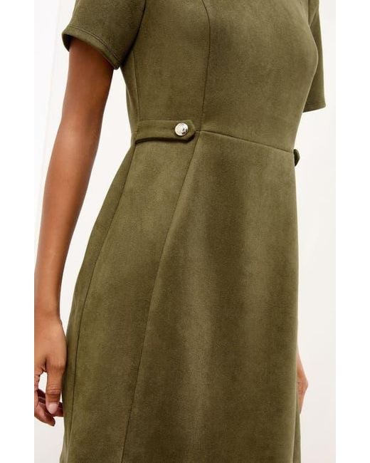 mini boucle dress Mac Duggal Women's Short Sleeve Boucle Mini Dress With Beading Detail