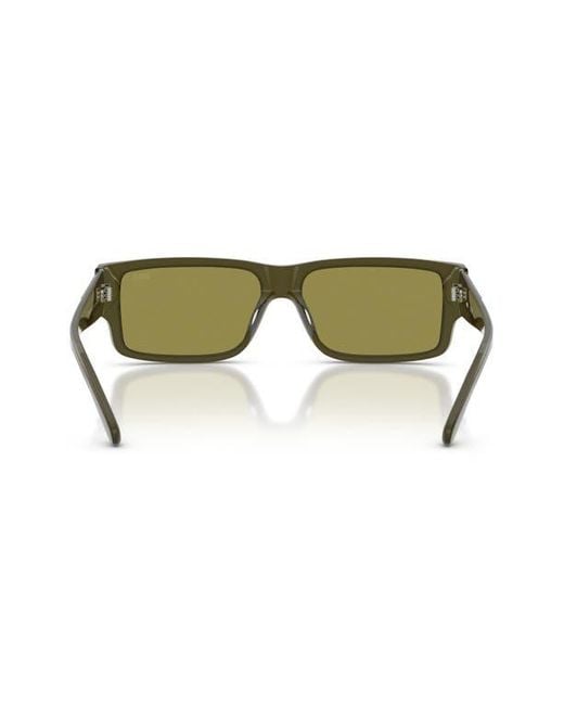 DIESEL Green Geck-D 57Mm Rectangular Sunglasses for men