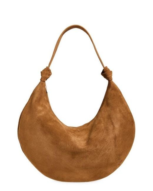Reformation Brown Rhea Suede Hobo Bag