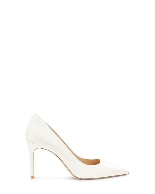 Stuart Weitzman White Stuart Power 85 Pump