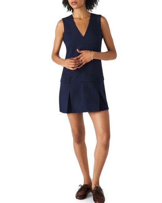 Steve Madden Blue Henley Box Pleat Minidress