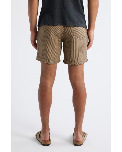 Alex Crane Multicolor Bo Linen Drawstring Shorts for men