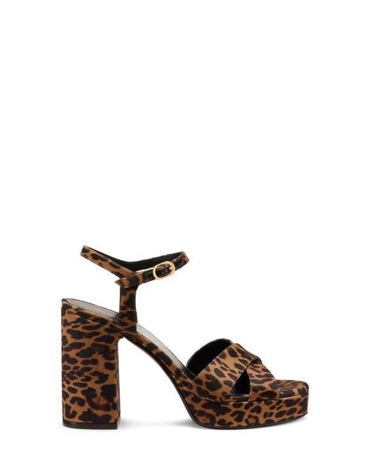 Stuart Weitzman Brown Dayna Ankle Strap Platform Sandal