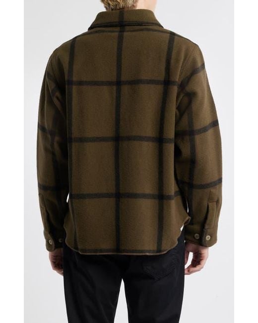 Alex Crane Black Park Wool Overshirt for men