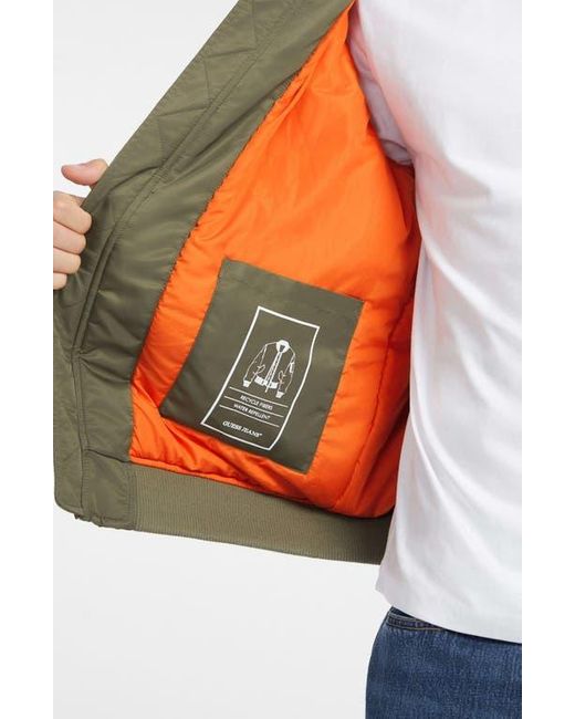 Guess Green Water Repellent Bomber Jacket for men