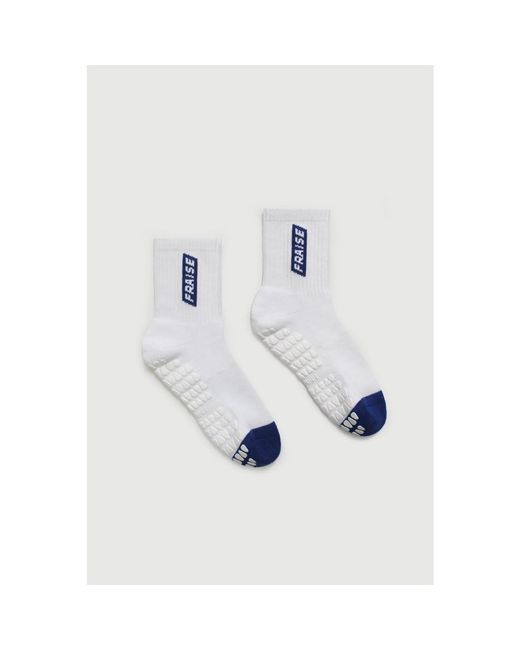 Fraise White Dipped Crew Grip Socks