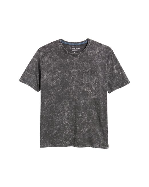 Stone Rose Black Acid Wash T-shirt for men