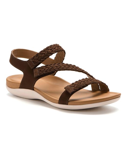 ABEO Brown Oasis Braid Sandal