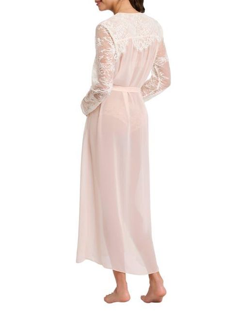 Rya Collection Pink Giselle Lace & Chiffon Long Robe