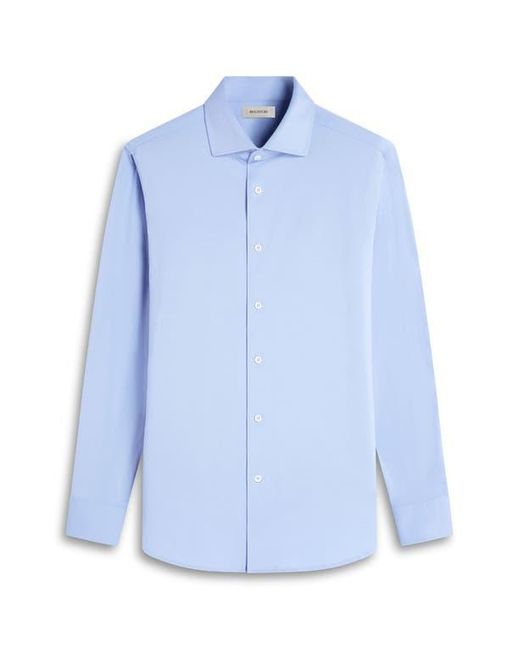 Bugatchi Blue Devon Ooohcotton Button-Up Shirt for men