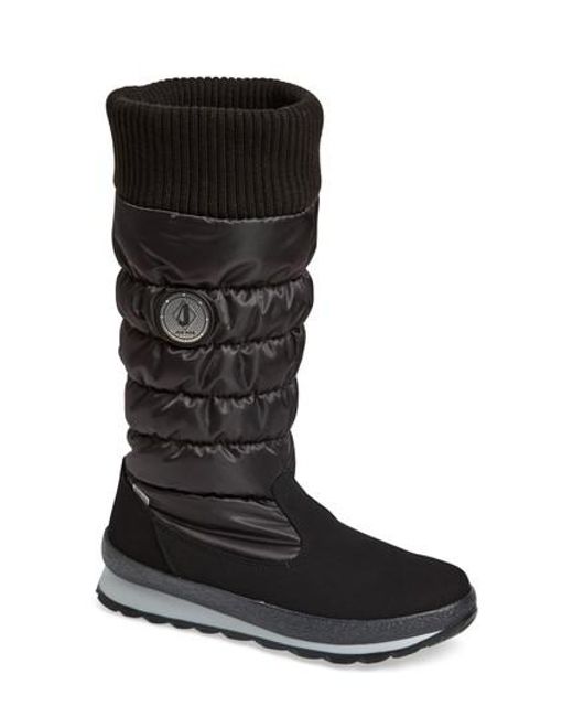 Lyst Jog dog RibbedCollar Waterproof Snow Boots in Black