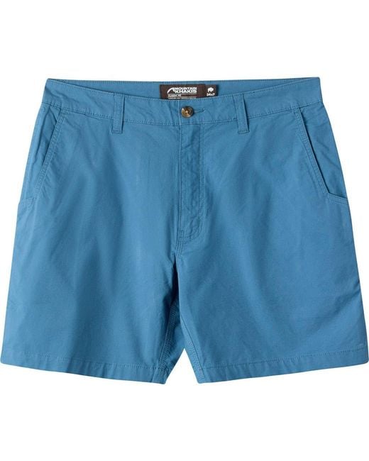 Mountain Khakis Blue Stretch Poplin Short for men