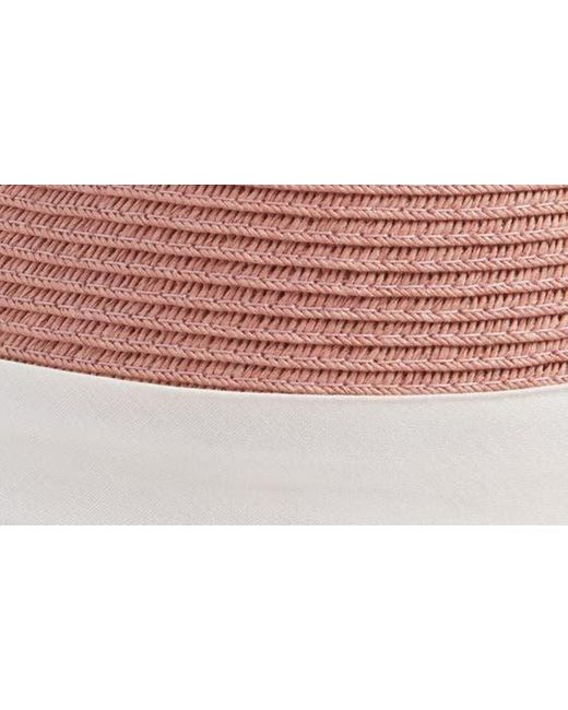 Nordstrom Pink Packable Braided Paper Straw Panama Hat