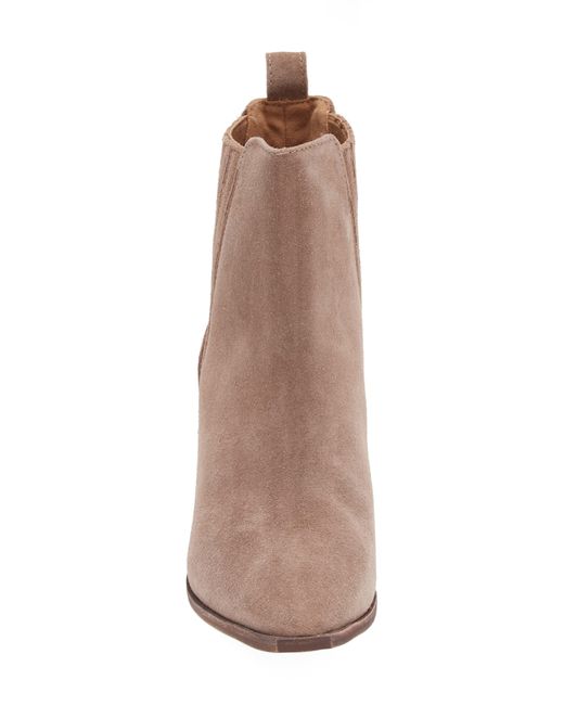 Kaanas Brown Astro Pointed Toe Chelsea Boot