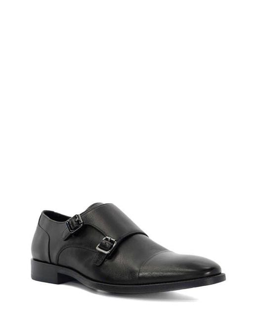 Dune Black Satchin Flexi Double Monk Strap Shoe for men