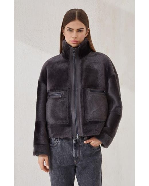 Brunello Cucinelli Black Shearling Outerwear
