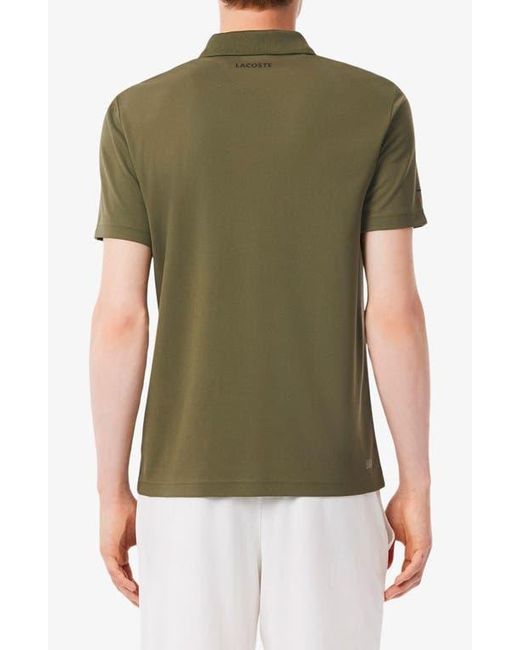 Lacoste Green Half Zip Polo for men