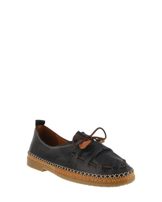 Spring Step Black Berna Flat