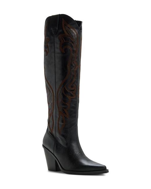 ALDO Black Revolve Pointed Toe Western Boot