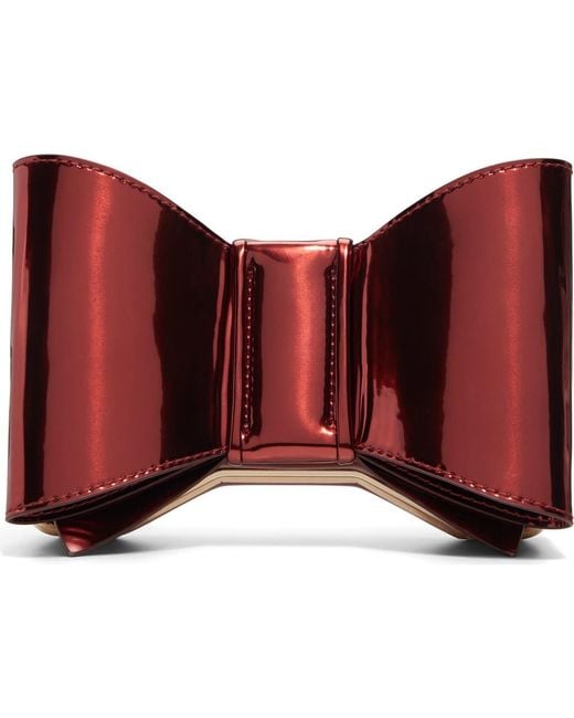 ALDO Red Bowbagx Frame Clutch