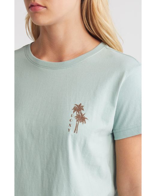 Roxy Blue Palm Springs Cotton Graphic T-shirt