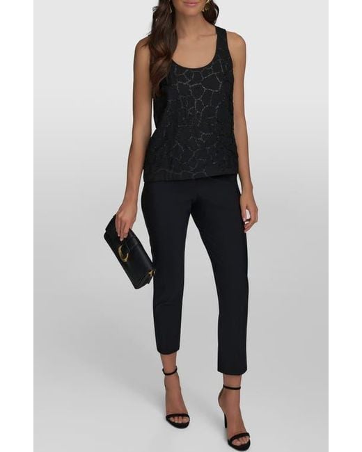 Donna Karan Black Sequin Tank