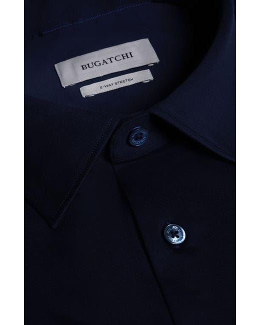 Bugatchi Blue Ooohcotton Solid Button-Up Shirt for men