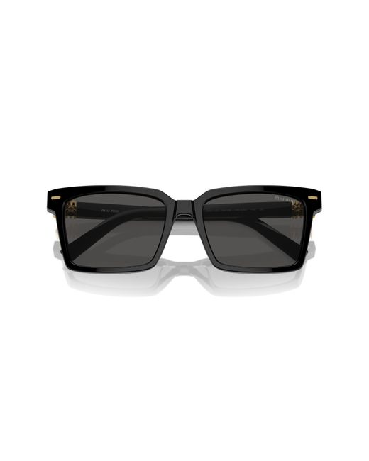 Miu Miu Black 55mm Rectangular Sunglasses