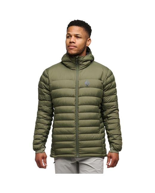 Black Diamond Green Access Down Hooded Jacket for men