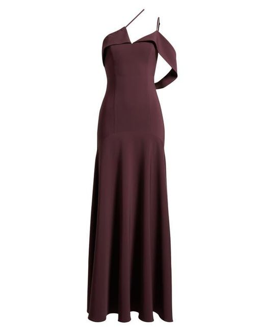 Black Halo Red Nairobi One-Shoulder Gown