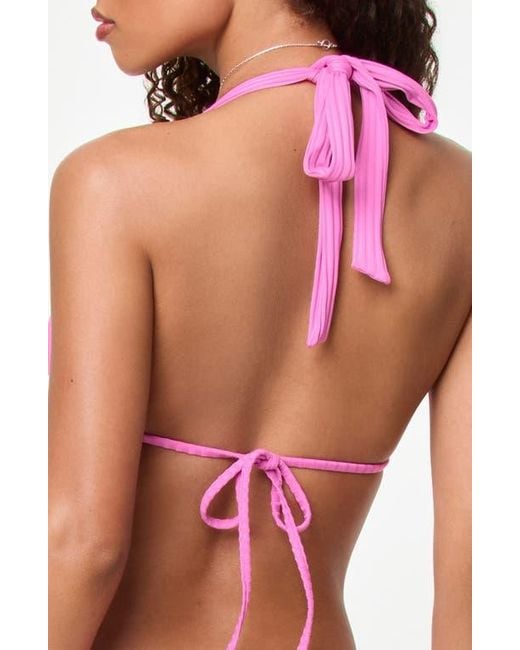 LSPACE Purple Kami Bikini Top