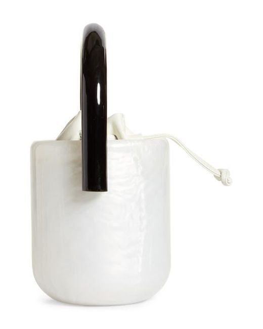 Cult Gaia White Olivia Bucket Bag