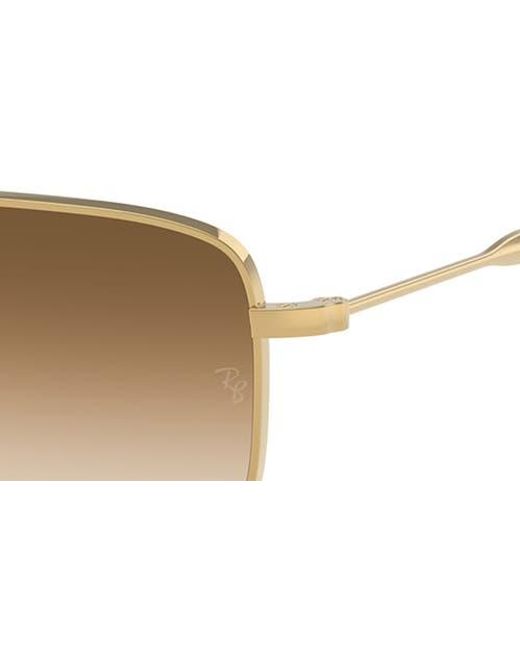 Ray-Ban Brown 56Mm Gradient Rectangle Sunglasses for men