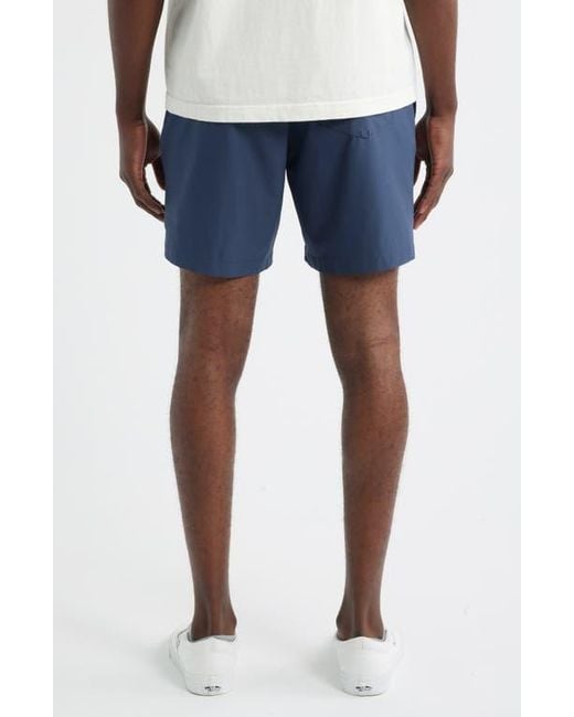 Dark Seas Blue Warwick Stretch Drawstring Shorts for men